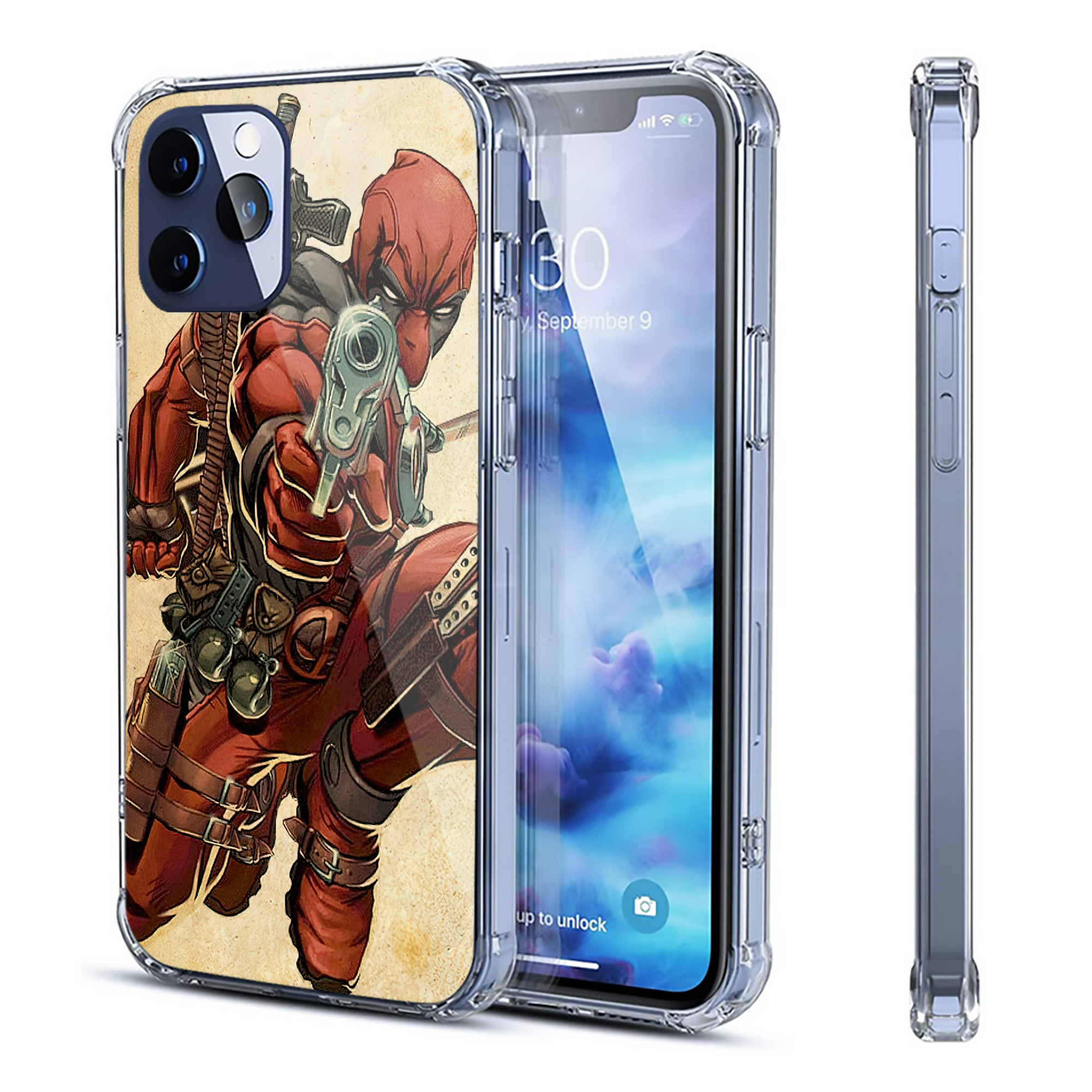 （画像用） Deadpool デッドプール 【iPhone 12シリーズ対応】透明スマホケース（クリアソフトケース）